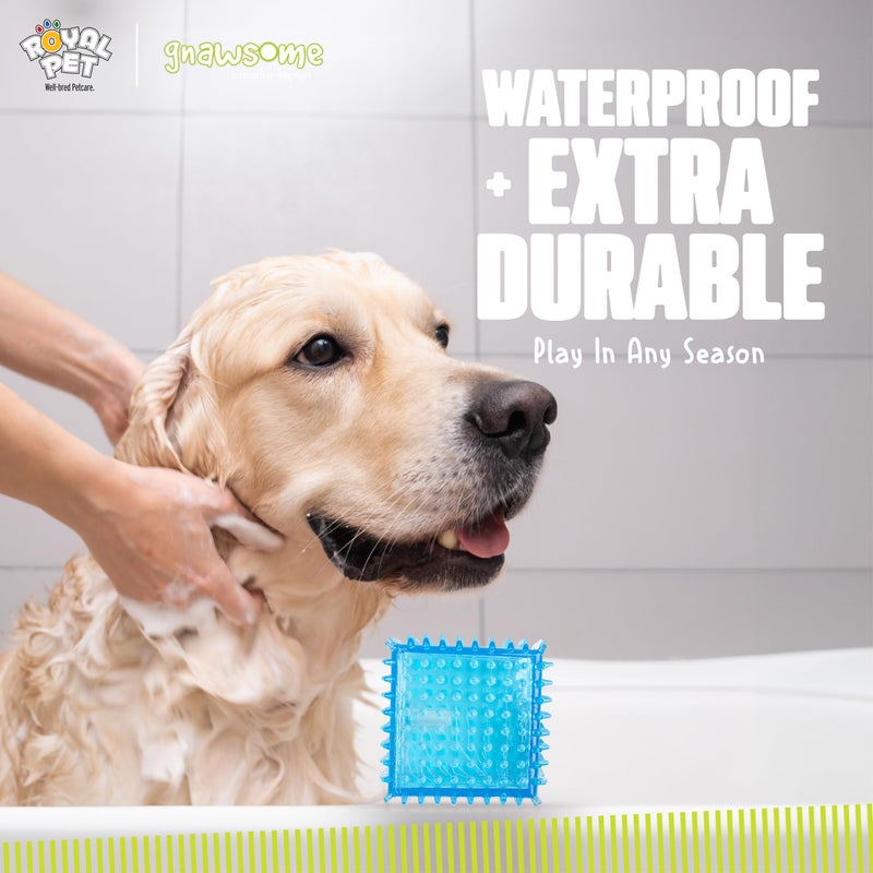 Gnawsome Dog Toys - 3.5" Squeaker Cube - Medium - Dental & Gum Wellness - Stimulating Fun - Hidden Squeaker - Durable for Heavy Chewers - 100% BPA-Free - Assorted Colors - Image 3